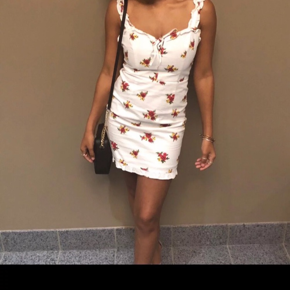 White floral dress